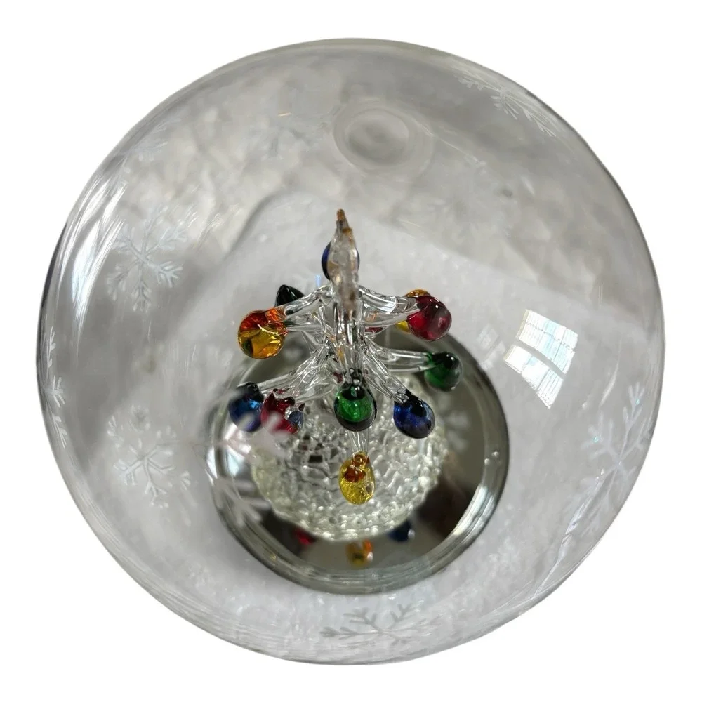 Handblown LED Glass Globe Christmas Tree Color Changing Lights Box 5